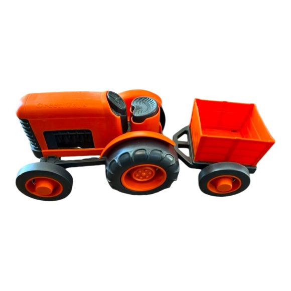 Green Toys Tractor Vehicle Orange 12.5 x 5.25 x 5 inches - Picture 1 of 8